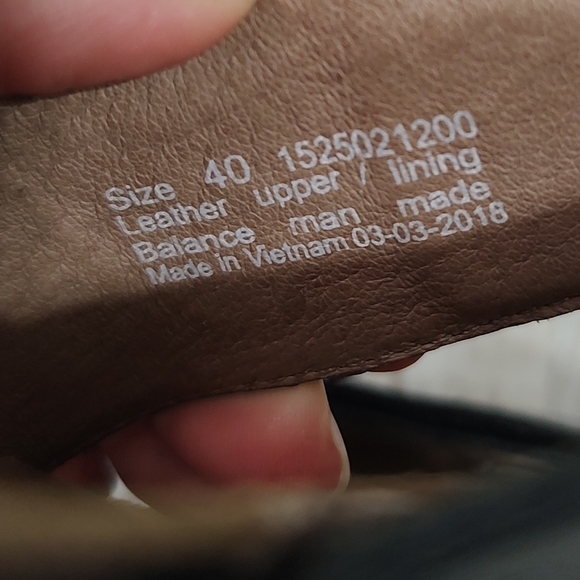 Dansko Vienna Wedge Sandal Black Full Grain Leather Double Strap Slides Size 40 - Picture 6 of 6